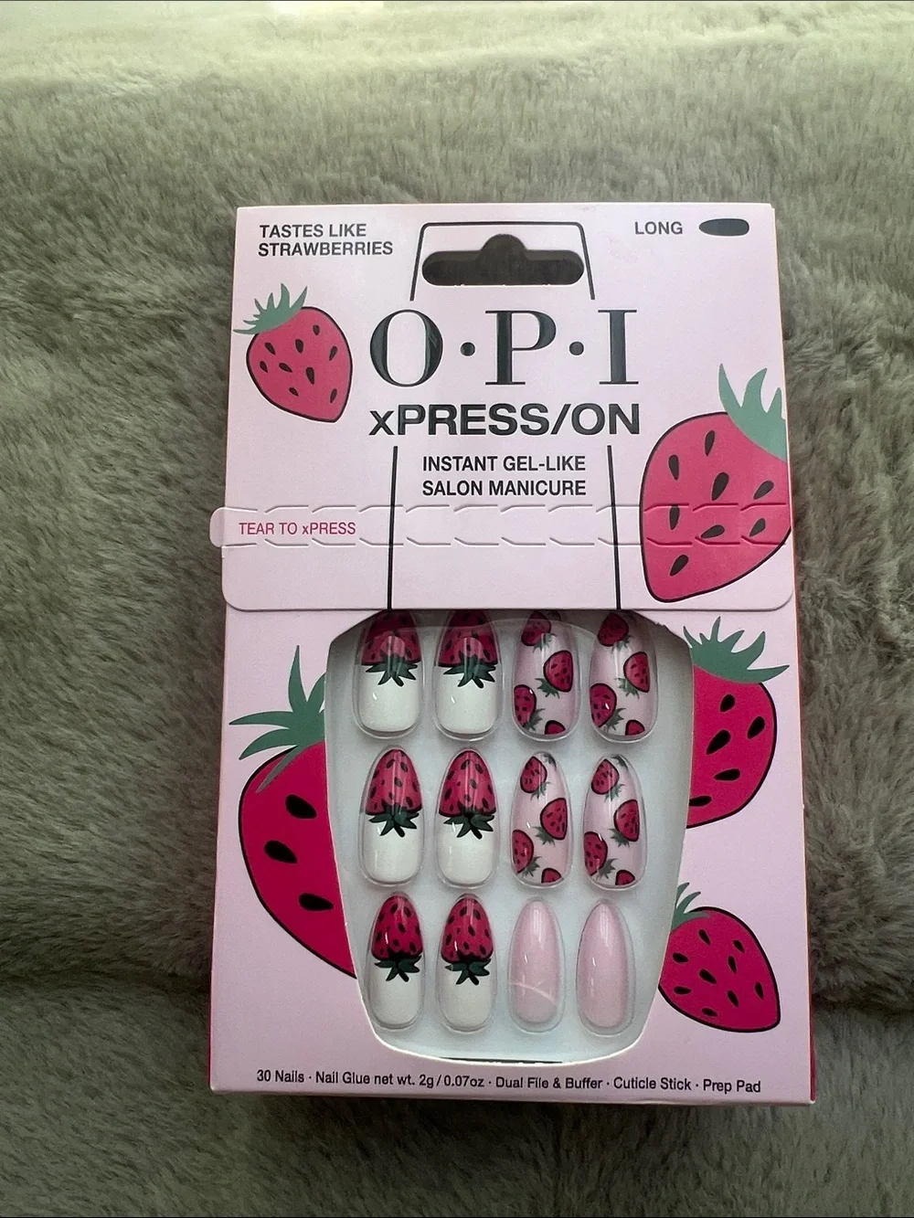 OPI xPRESS/ON Press-On Nails Bundle (4) | Tastes Like Strawberries O.G. Aquarius
